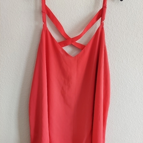 Torrid Coral/Red Lightweight Spaghetti Strap Corsett Top Size 3 (3X) - Picture 2 of 14